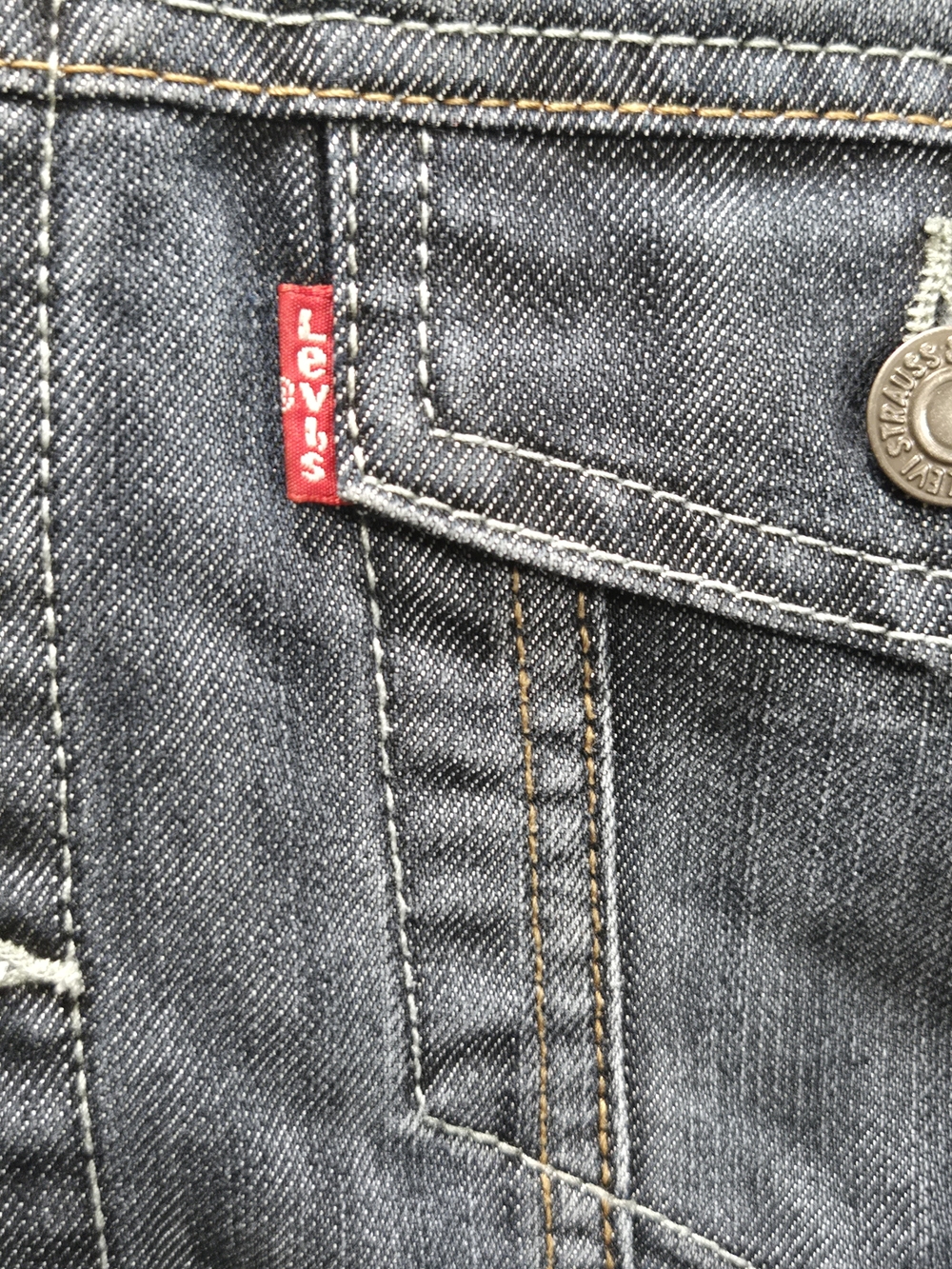 Levi's Youth Denim Jacket Size Large 12-13 Blue Trucker Button Front NWOT - Picture 5 of 8